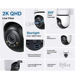 Ty beveiligingscamera tp-link outdoor pan tilt securi 123 mm x 123,8 mm x 90 mm