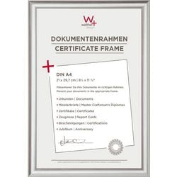 Walther trendstyle - kunststof lijst - fotoformaat 21x29.7 cm (din a4) - zilver
