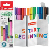 Stabilo viltstift pen 68 medium 18 stuks