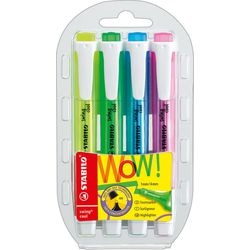 Stabilo tekstmarker swing cool 275 4 kleurenassortiment breed beitelpunt 4 stuk