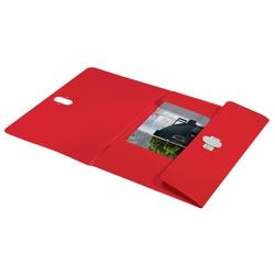 Leitz recycle 3-klepsmap a4 - 80% gerecycled post-consumer plastic - rood