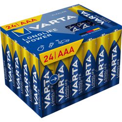 Batterijen varta longlife power aaa 24 stuks