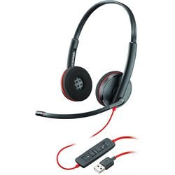 Headset poly plantronics 3220 usb rood, zwart