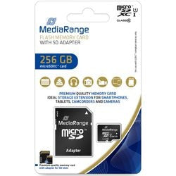 Microsdxc-kaart mediarange mr946 256 gb zwart