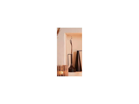 House of nature vaas tromso metal 30cm zwart