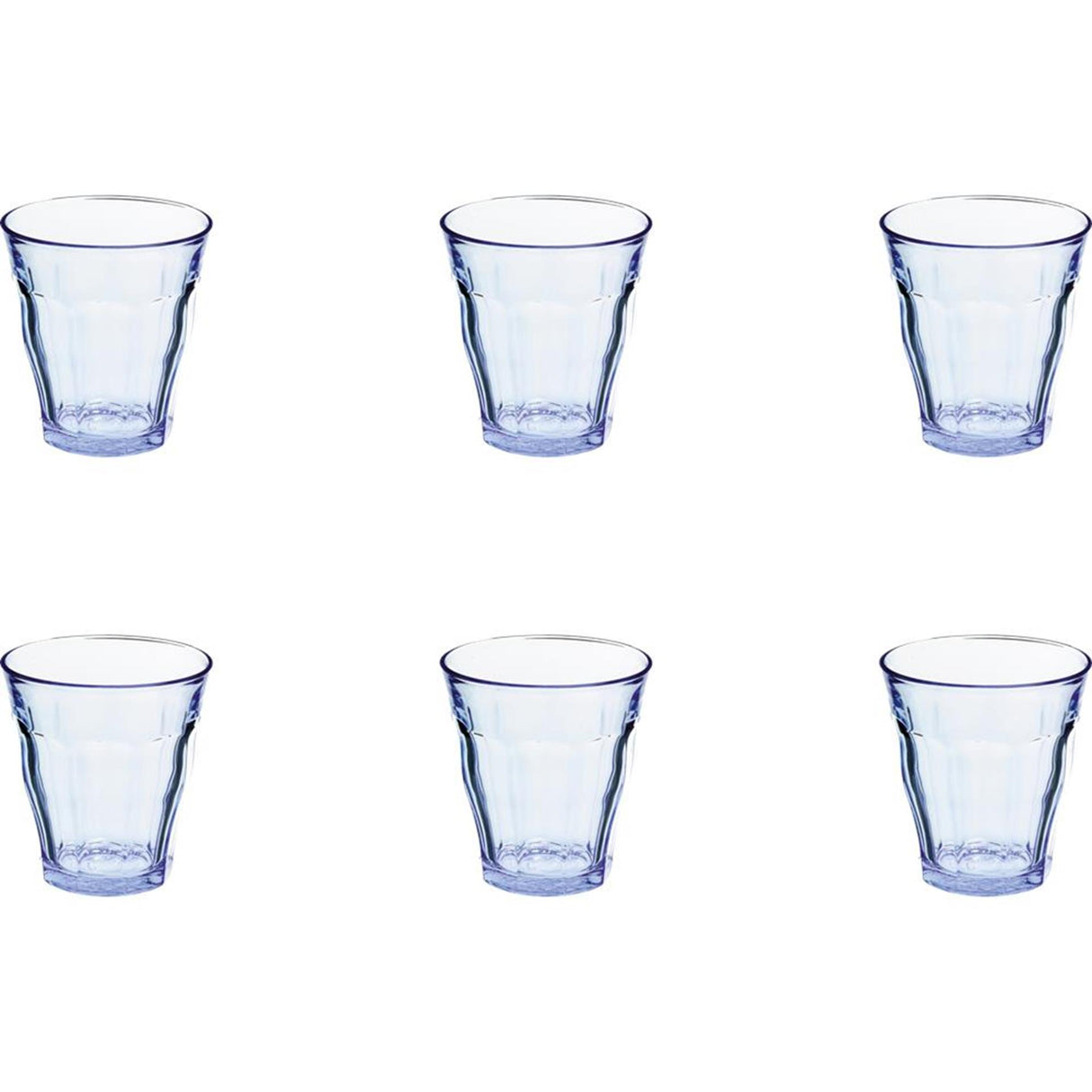 Duralex glas picardie blauw 200ml 6stks