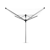 Brabantia lift-o-matic advance droogmolen - 50 m - met metalen grondanker, beschermhoes en wasknijpertasje - metallic grey