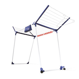 Leifheit droogrek pegasus 200 solid deluxe mobile - met wieltjes - 20 m drooglengte