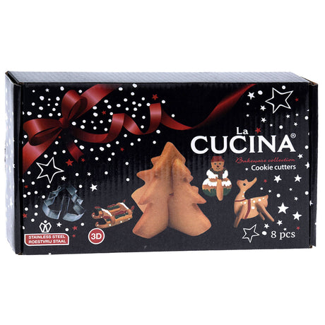 Uitsteekvormenset 3d kerstkoekjes, 8dlg.