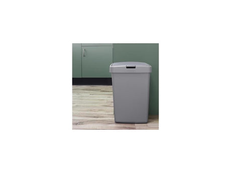 Sunware delta prullenbak 50 liter klepdeksel grijs kunststof 39,7x34,5x56,4cm