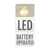 Koopman draadslinger met 15 kerstballetjes led warm white
