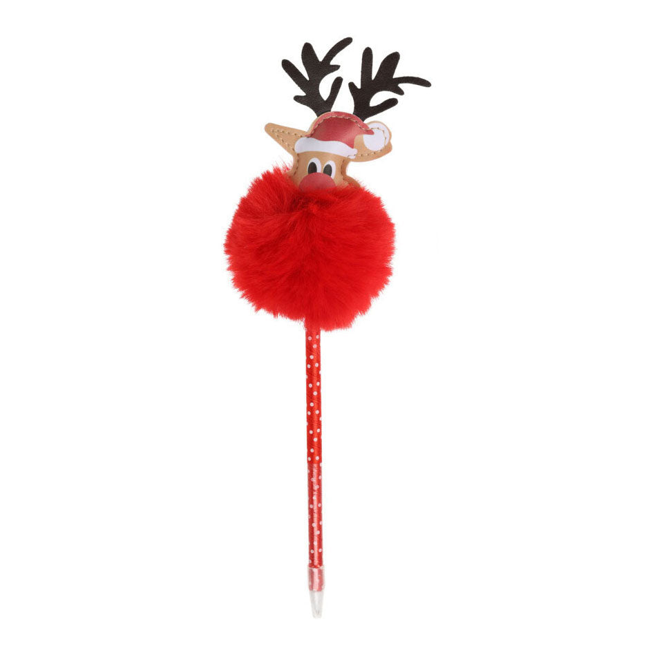 Balpen Kerst met Pompom, 25cm