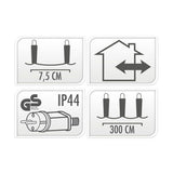 Buiten ledverlichting 40 led - warm white, 300cm