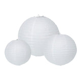 Lampion papier rosegoud wit, set van 6