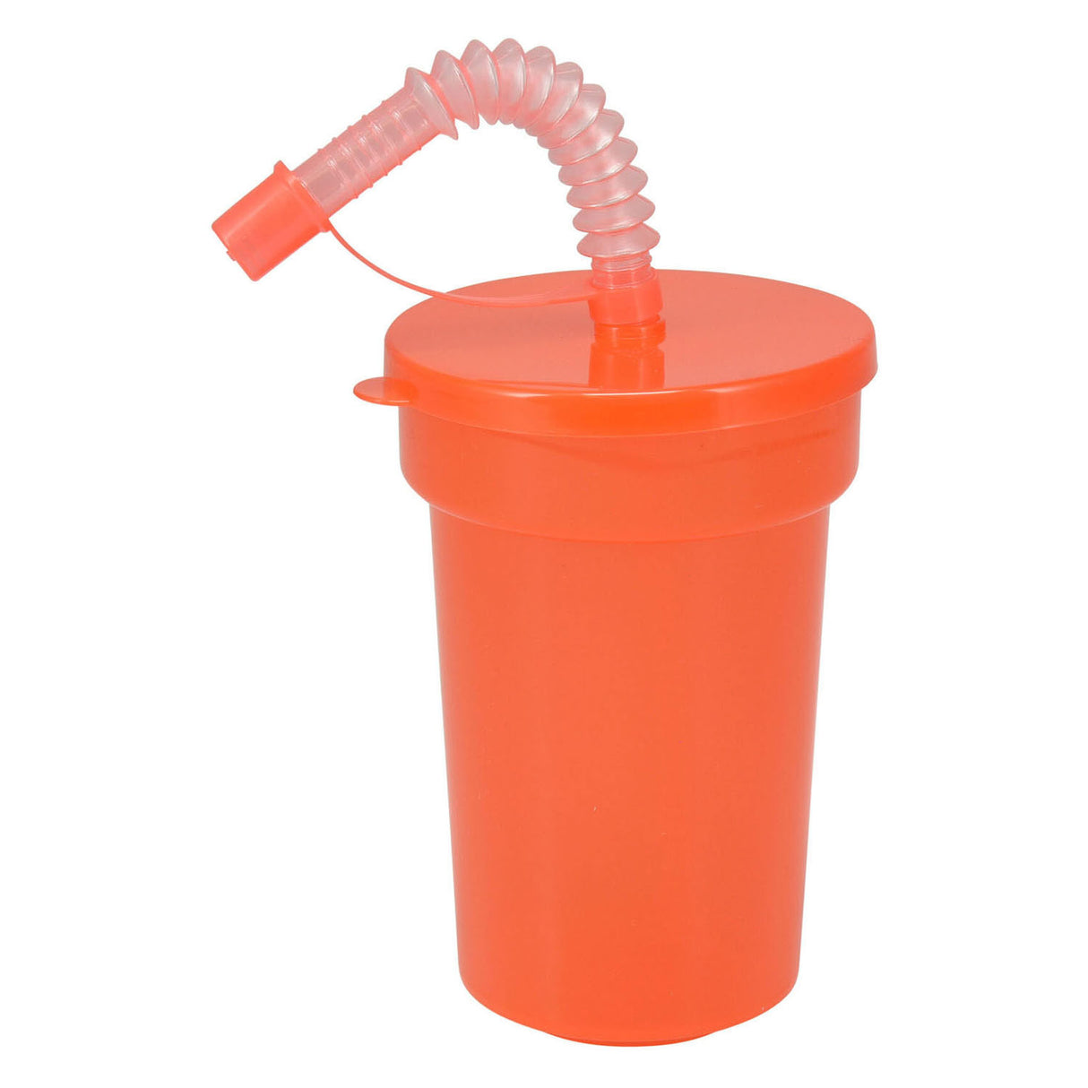 Koopman gekleurde drinkbekers speelgoed met rietje - set van 6 kunststof bekers.