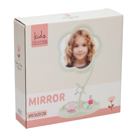 Make-upspiegel in bloemvorm