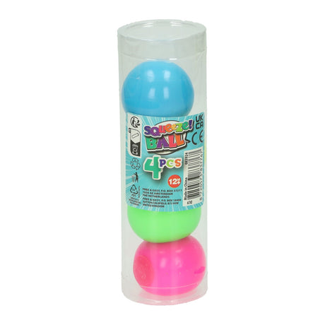 Knijpballen in neonkleur - 4st.