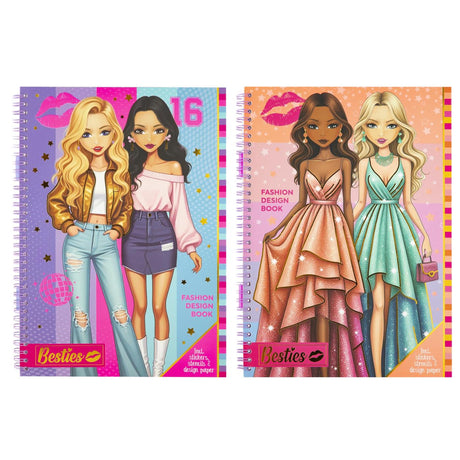 Besties fashion ontwerpboek a4 met accessoires