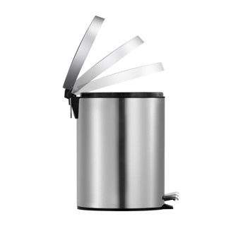 Eko v-part - pedaalemmer 5 liter - stainless steel - mat rvs - prullenbak