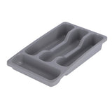 Curver bestekbak 4 vakken s - 33x20x6 cm - lichtgrijs