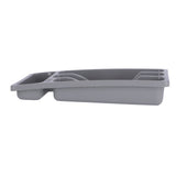 Curver bestekbak 4 vakken s - 33x20x6 cm - lichtgrijs