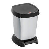 Rotho paso pedaalemmer 6l zilver metallic