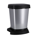 Rotho paso pedaalemmer 6l zilver metallic