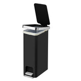 Eko - hana slim pedaalemmer 40 liter - plastic - zwart - prullenbak