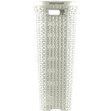 Curver style wasbox met deksel rotanstyle 40 liter ivoor 45x26x62cm