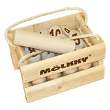Tactic mölkky – vang- en werpspel - origineel fins houten werpspel in luxe houten draagkist – duurzaam berkenhout – met gratis score-app