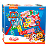 Paw Patrol Lotto,Domino,Memo 3in1