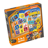Tactic paw patrol rubble crew 3-in-1 spellenverzameling – kaartspel – lotto – domino – memo – kinderspel vanaf 4 jaar