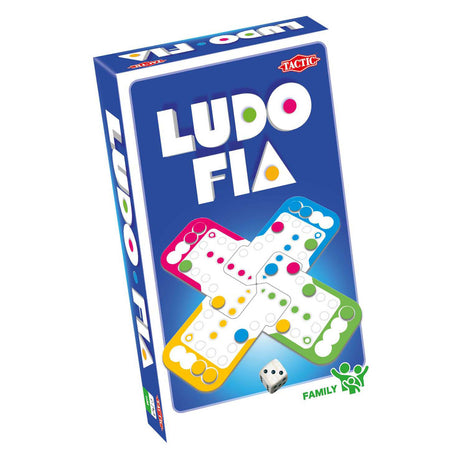 Tactic ludo – bordspel – compacte editie – klassiek familiespel – vanaf 5 jaar – 2 tot 4 spelers