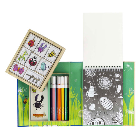 Tiger tribe kleurset tuinbeestjes kleurplezier voor kinderen - creatieve set.