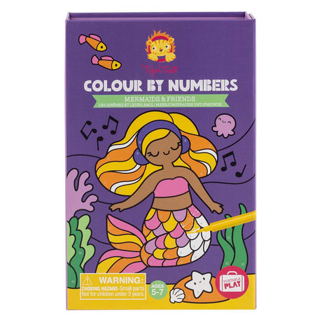 Tiger tribe meeneem colour by numbers mermaids +4 jaar*