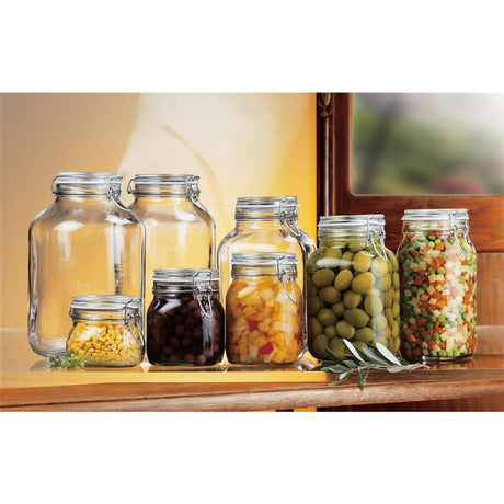 Rocco bormioli bormioli weckpot inmaakpot vierkant 0,5ltr fido pak a 6 st