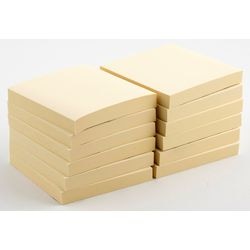 Notes viking papier 76x76mm geel gerecycleerd herpositioneerbaar 100 vel