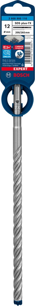 Bosch expert sds plus-7x hamerboor 12 x 200 x 265 mm