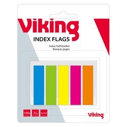 Index viking 45x12mm assorti neon herplaatsbaar beschrijfbaar 125 vel