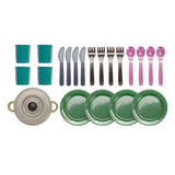 Dantoy speelgoed servies green bean - duurzaam eetservies 22-delig.