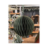 Hbx natural living kerstbal papier 15cm groen