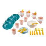 Écoiffier ecoiffier vert azur picknick speelset met kartonnen picknickmand - 32dlg.