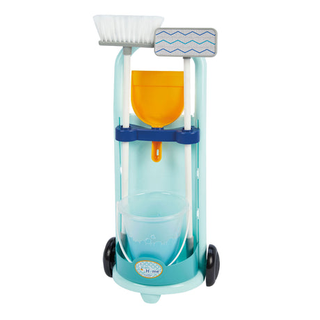 Ecoiffier schoonmaak trolley blauw - 5dlg.