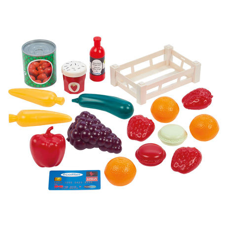 Ecoiffier 100% chef winkelbalie en winkelwagen - 20dlg.
