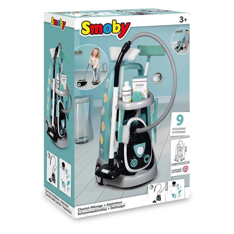 Smoby Schoonmaaktrolley met Stofzuiger 8dlg.