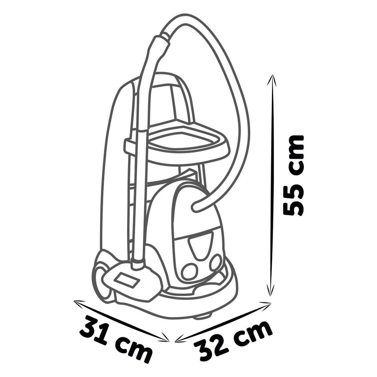 Smoby Schoonmaaktrolley met Stofzuiger 8dlg.