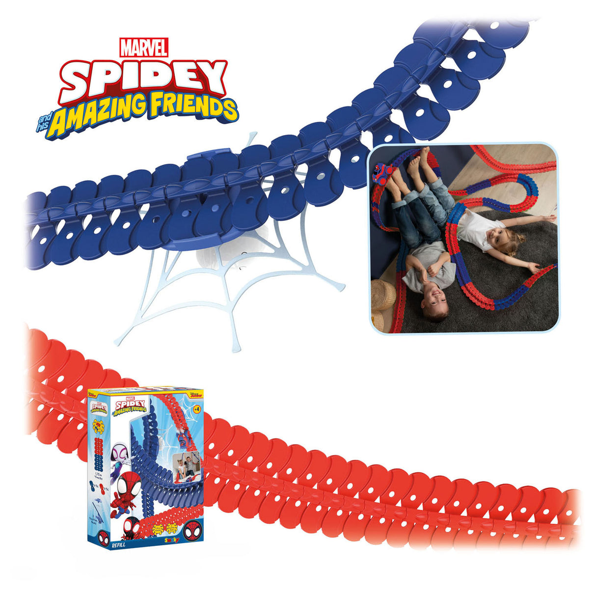 Smoby Spidey Amazing Friends Flextreme Racebaan Uitbreidingsset, 72dlg.