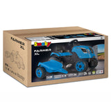 Smoby farmer xl traptractor met trailer blauw