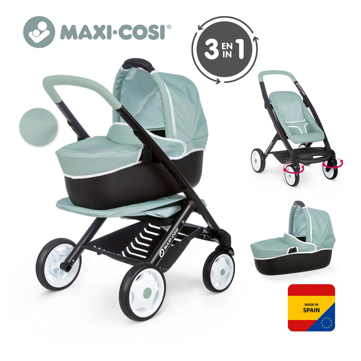 Smoby - Maxi-Cosi Poppenwagen Sage 3in1