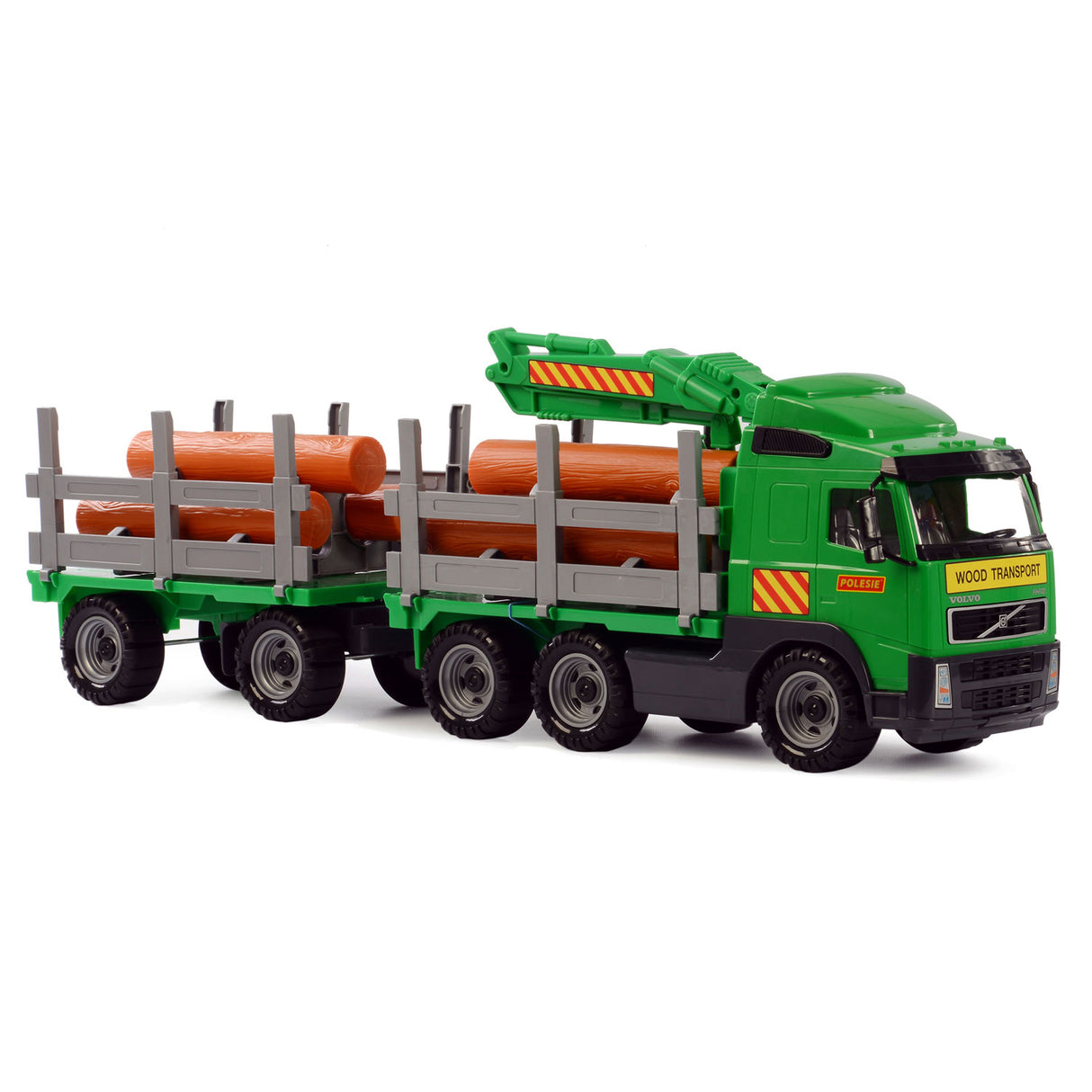 Cavallino toys cavallino volvo houttransport vrachtwagen met aanhanger